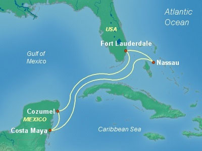 Royal Caribbean Western Caribbean Map