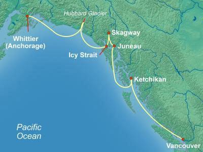 NCL Alaska Northbound Cruise Itinerary