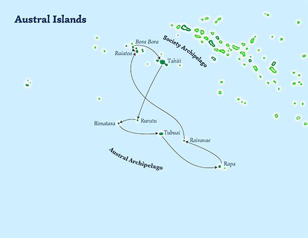 Aranui 5 Austral Islands Cruise Map