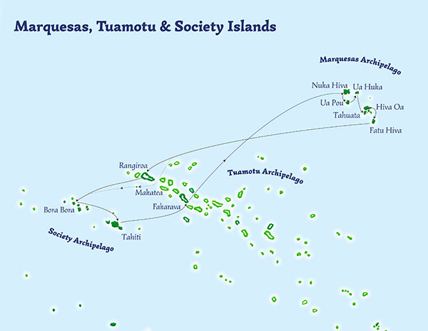 Aranui 5 Marquesas Islands Cruise Map