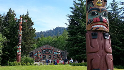 Totem shore excursion in Alaska