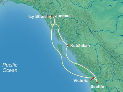MSC Alaska Cruise MAP