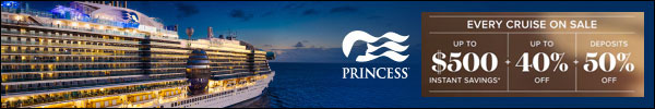 Princess Come Aboard Sale with All Cruises on Sale.