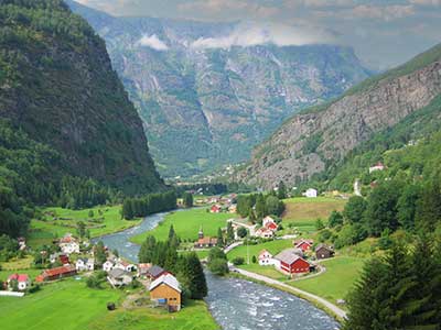 Flam Norway from the Falm Railroad