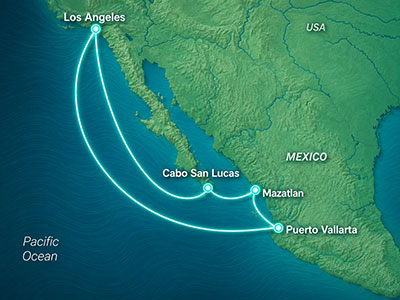 NCL Mexican Riviera Cruise Map