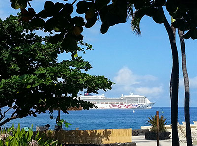 NCL Pride of America in Kona Bay, Big Island Hawaii