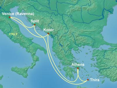 Royal Caribbean Mediterranean cruise map